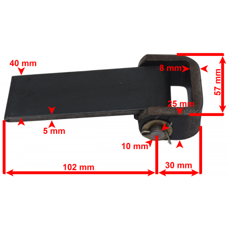 SOLIDNE SPINACZE ZAWIASY BURT DO PRZYCZEP D35 D47 L=102